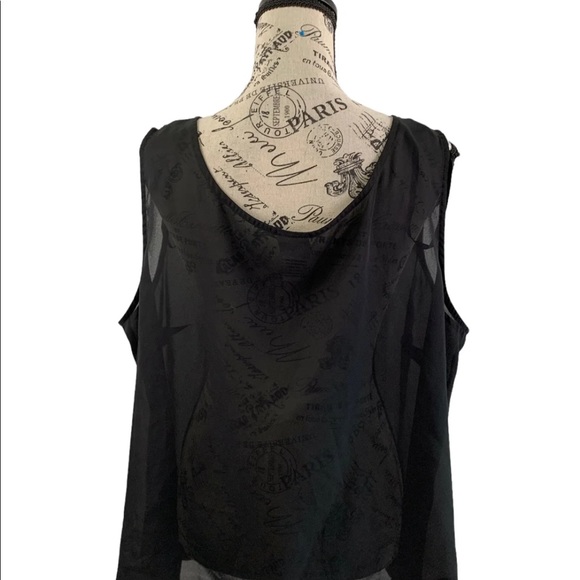 * Giorgio Fiorline women’s plus 1X sheer tank top - Picture 6 of 9